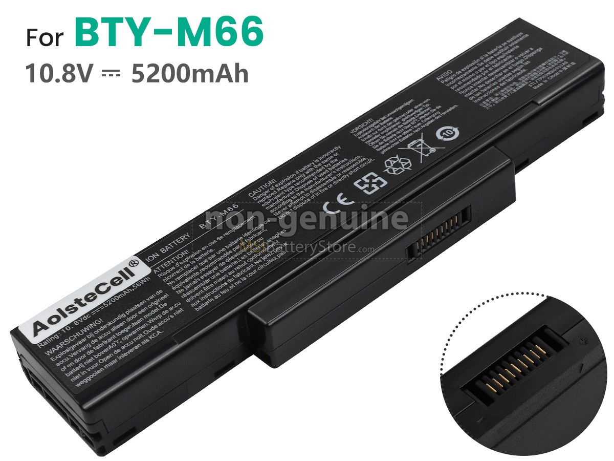 MSI VR620X replacement battery